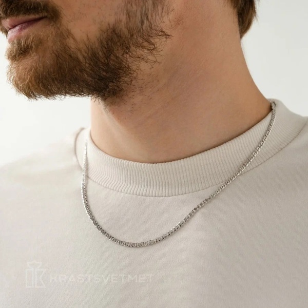 Цепь из серебра 925, плетение «Птичий глаз»